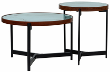 Salongbord 2 'Marble' - Svart/Hvit