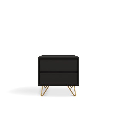 Nattbord 'Elle' - Svart/Messing