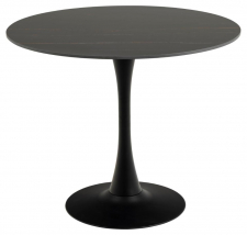 Spisebord 'Malta' Rundt 90x75cm - Sort