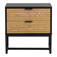 Nattbord 'Line' - Eik/Svart