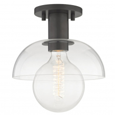 Taklampe 'Glass Shade' - Svart