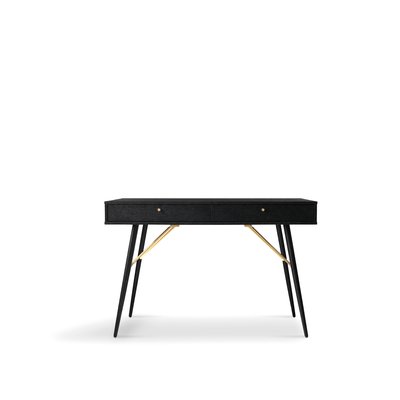 Skrivebord 'Lux' - Svart/Messing