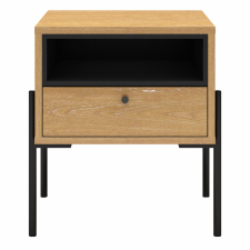 Nattbord 'Punt' - Eik/Svart