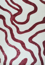 Teppe 'Heloria' - Rød/Hvit