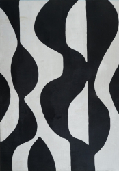 Teppe 'Sorvento' - Svart/Beige