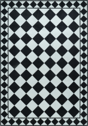 Teppe 'Crestina' - Svart/Hvitt