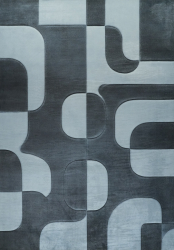 Teppe 'Merano' - Svart/Grå