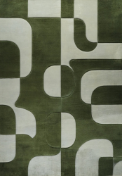 Teppe 'Merano' - Grønn/Beige