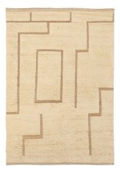 Rya Teppe 'Kiberg Handwoven Wool' - Hvit