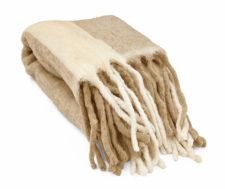 Rutete 'Beatriz Stripe' 130x170cm - Beige/hvit