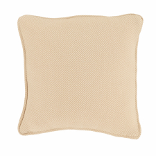 Putetrekk 'Denisa Fishbone' 45x45cm - Beige/hvit