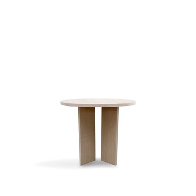 Salongbord 'Créme' Rundt 55 cm - Hvitpigmentert