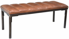 Benk Vintage 'Sean' - Lær/Jern
