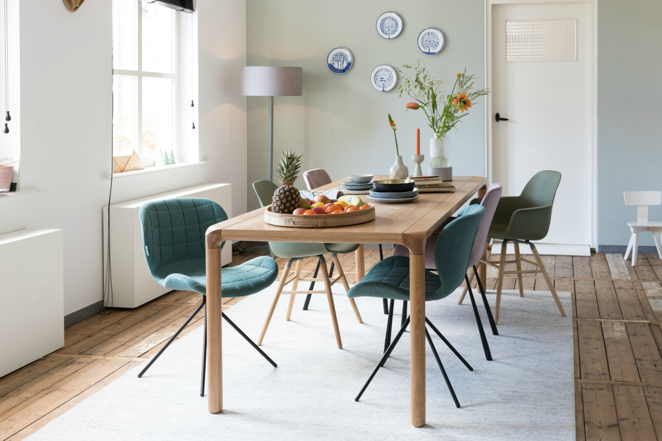 Stol 'Omg' - Fløyel/Blå