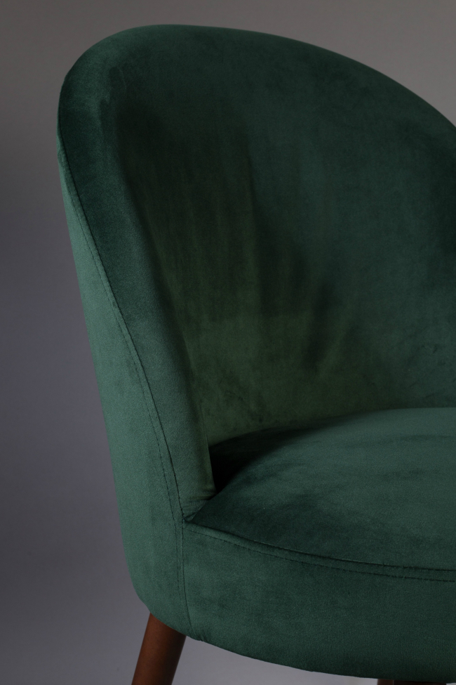Spisestol 'Glad' - Fløyel/Grønn