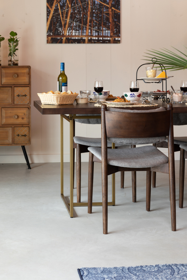 Stol 'Torrance' - Beige/Brun