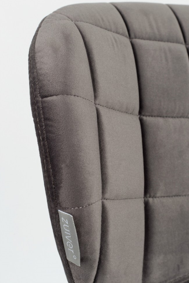 Stol 'Omg' - Fløyel/Grå