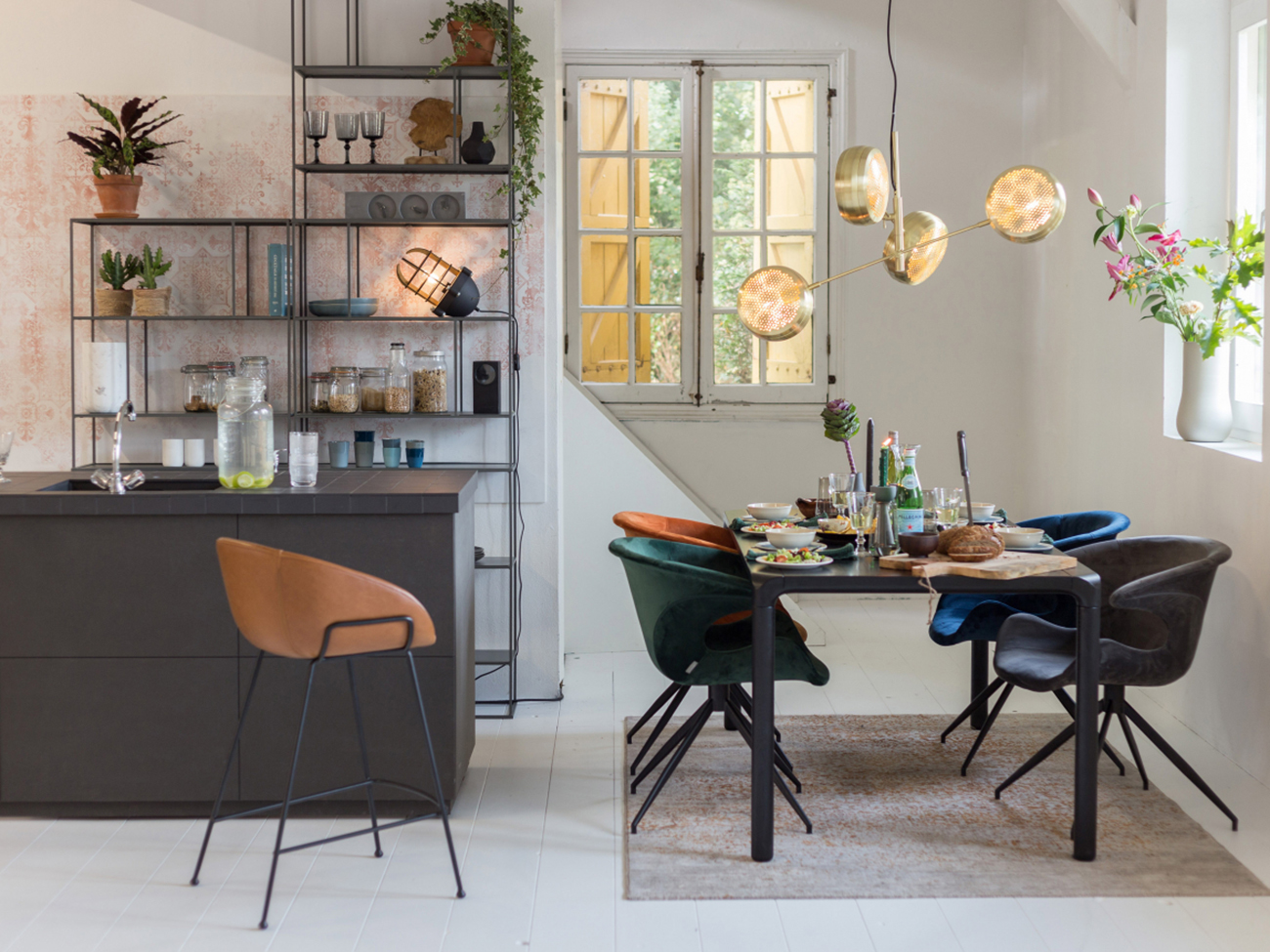 Lenestol/Stol 'Mia' - Grå