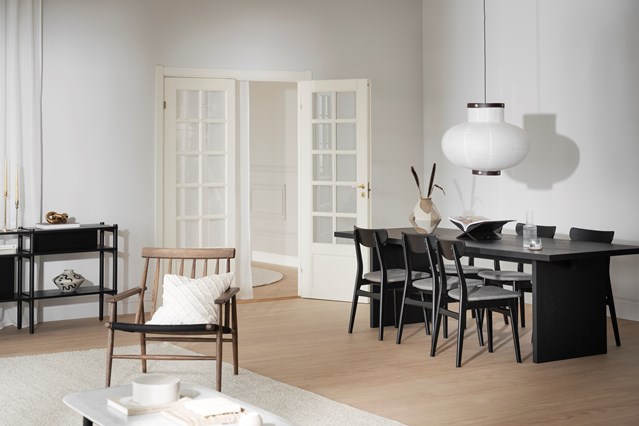 Stol 'Rodham'- Naturlig/Mørkegrå