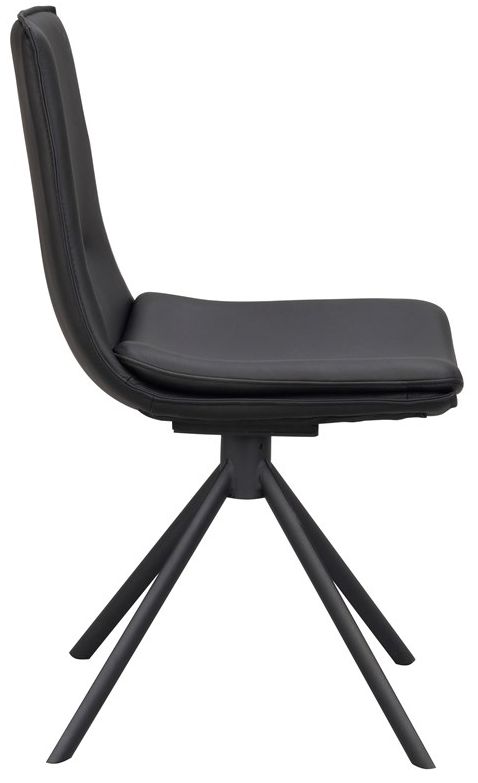 Lenestol 'Lowell' Spinnbare - Svart