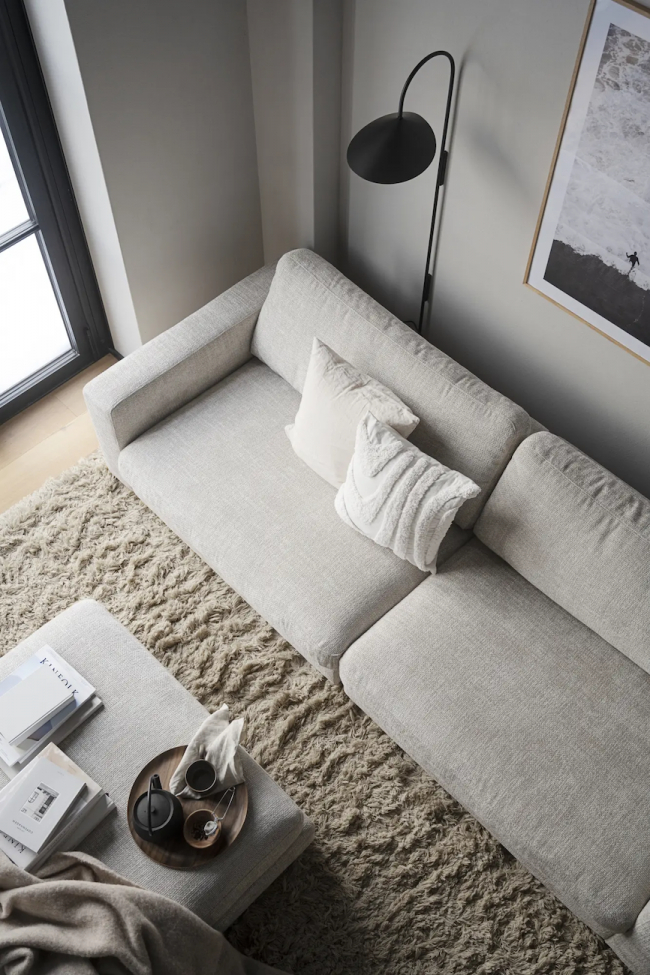 3-seters sofa 'Duncan' - Lys grå