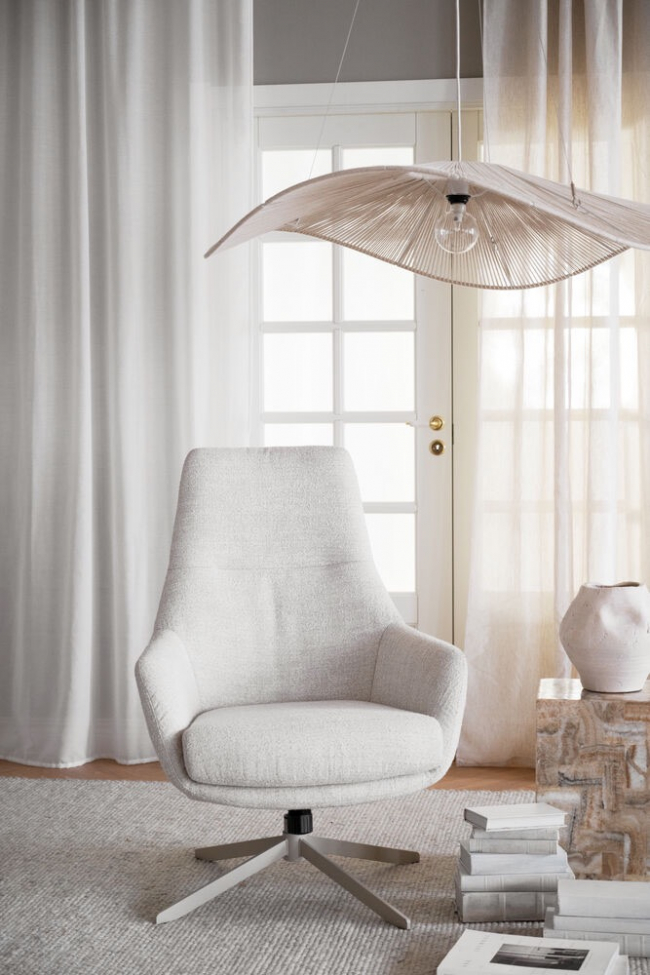 Lenestol 'Conroe' - Hvit