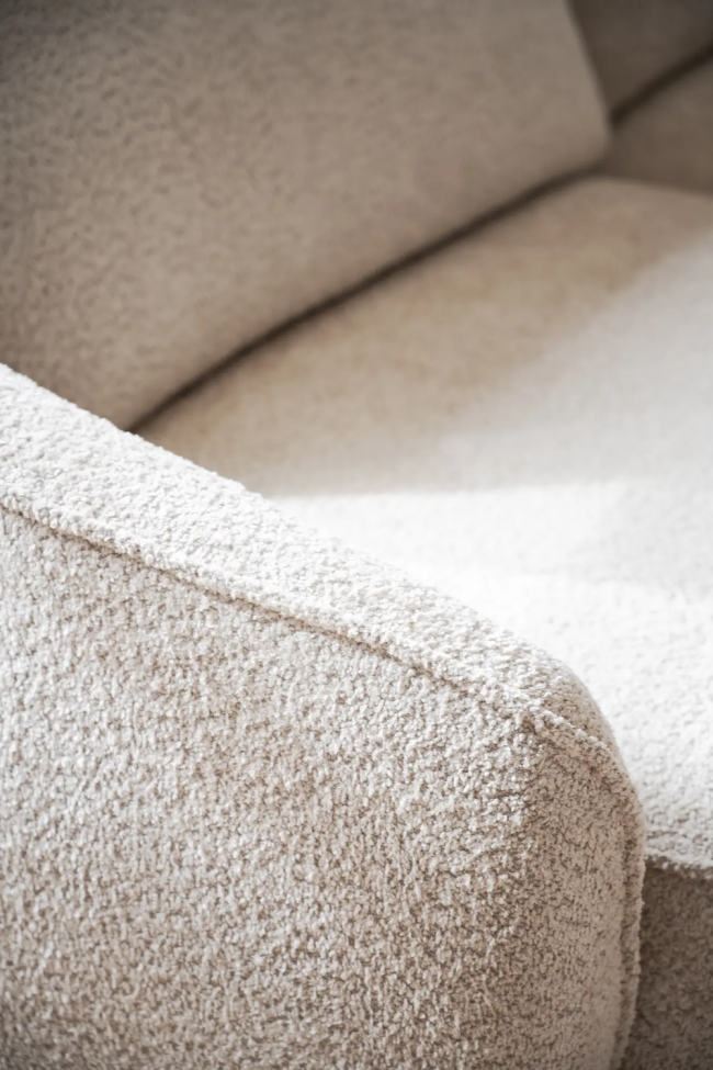 3-seters sofa 'Norris' Sjeselong venstre - Lys beige