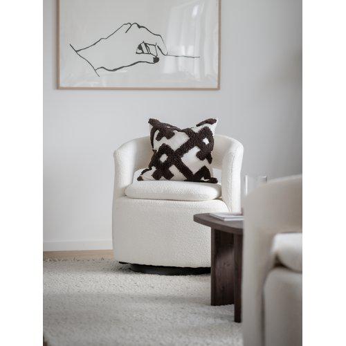 Putetrekk 'Ines' 45x45 - Brun