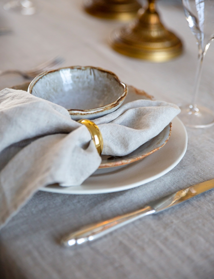 4-pakning Serviett 'Sunshine' 45x45 - Lys grå