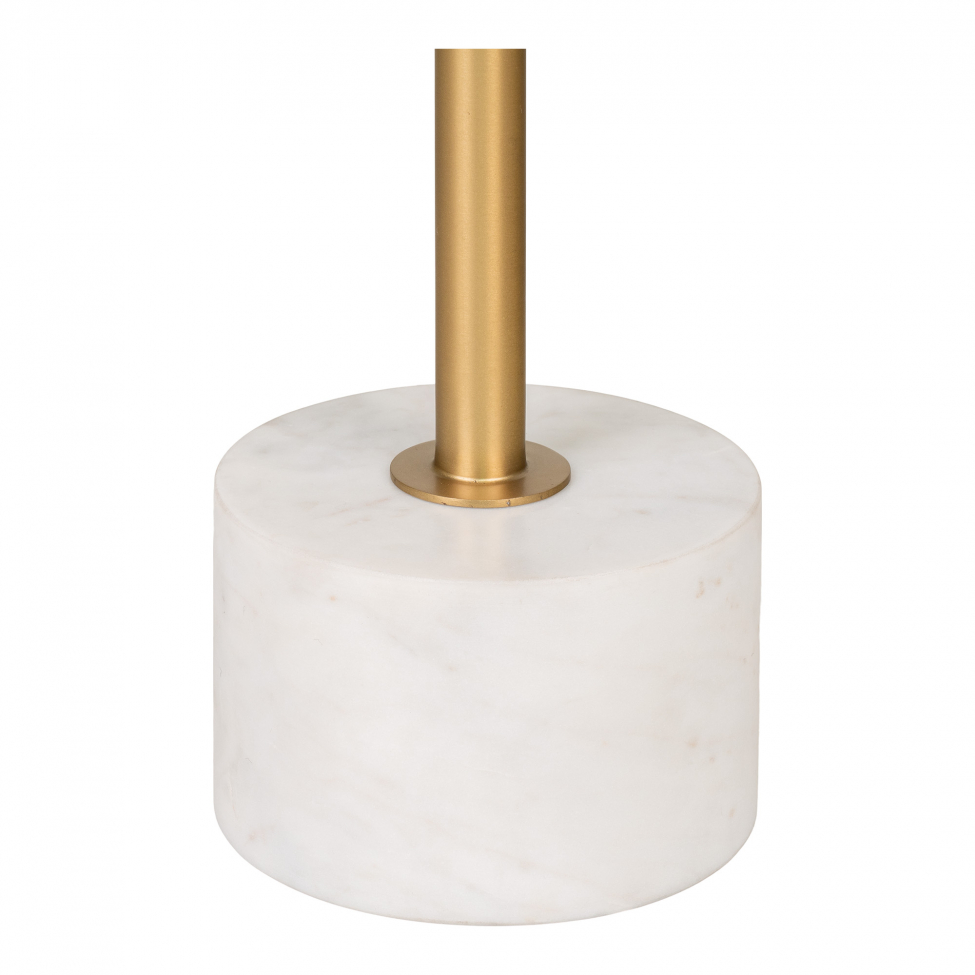 Sidebord 'Lecco' Rundt 41cm - Marmor/Messing