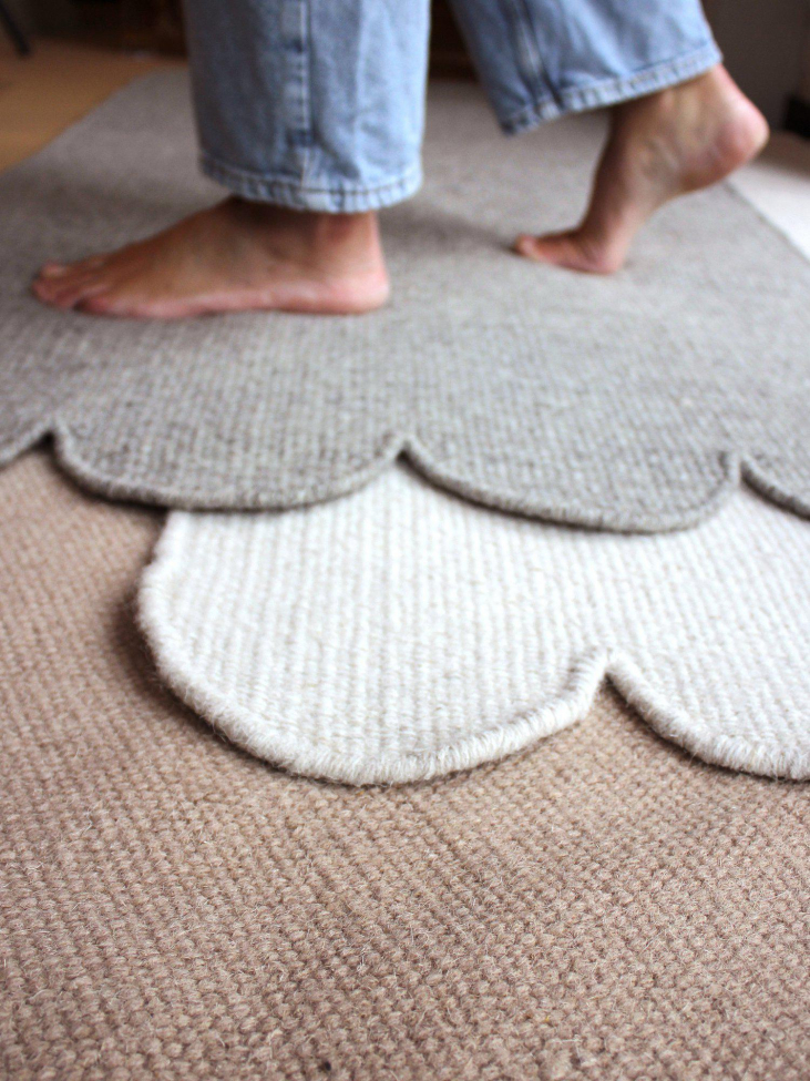 Ullteppe 'Fia' 70x140cm - Offwhite