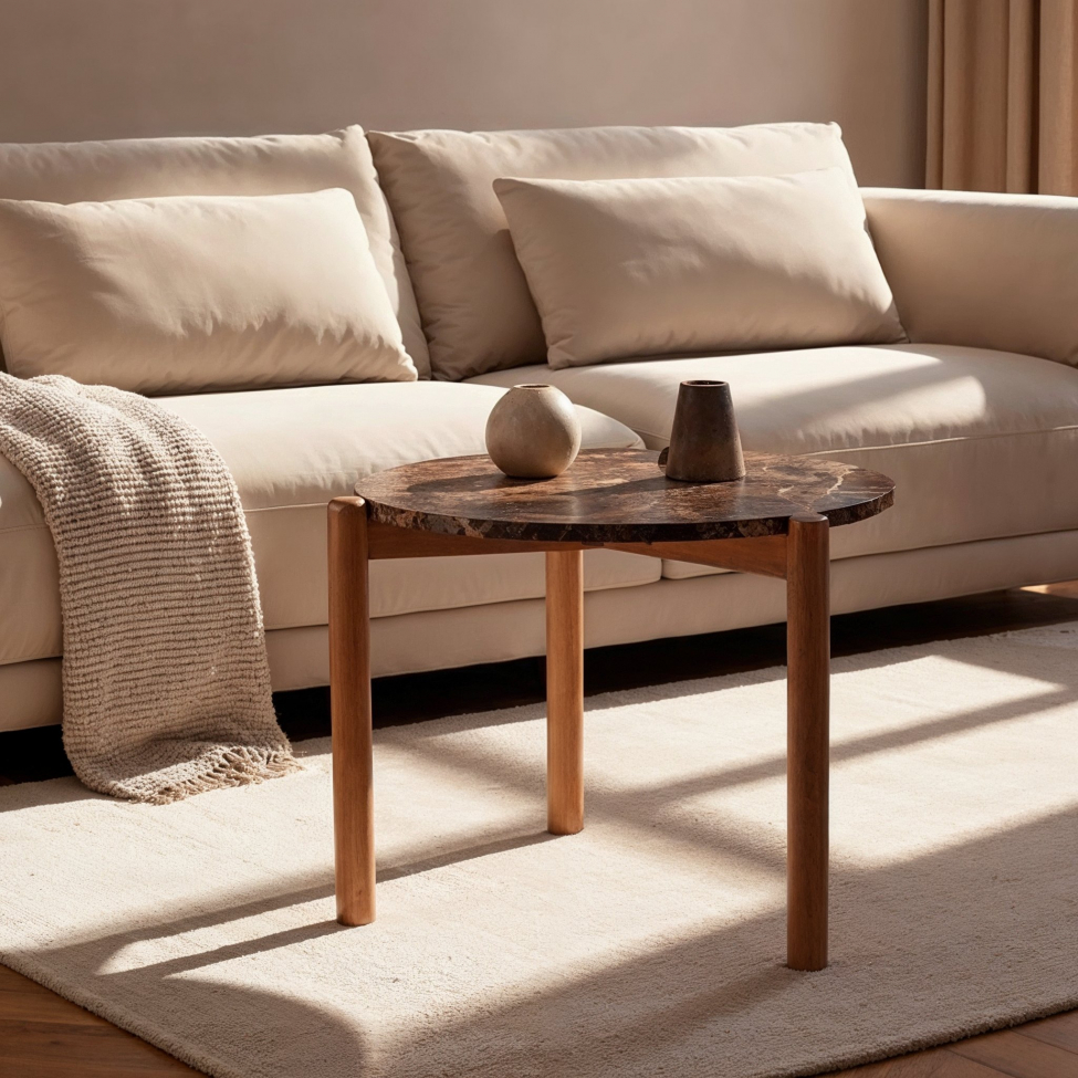 Salongbord 'Marble' S - Brun