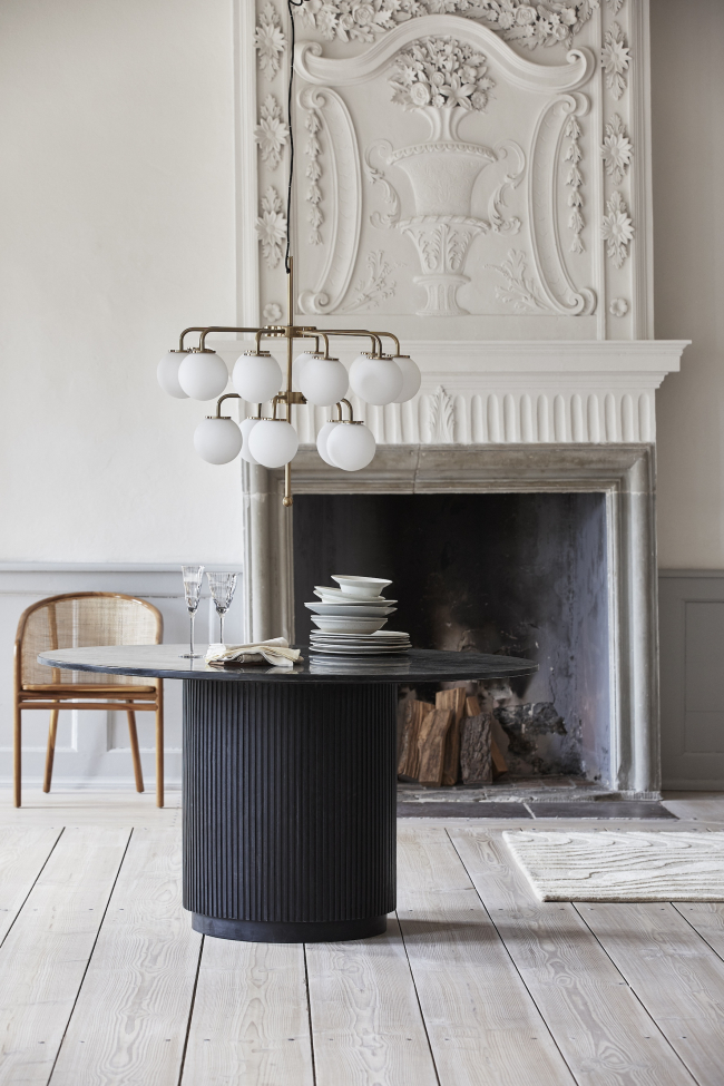 Taklampe 'Paloma' - Hvit/Messing