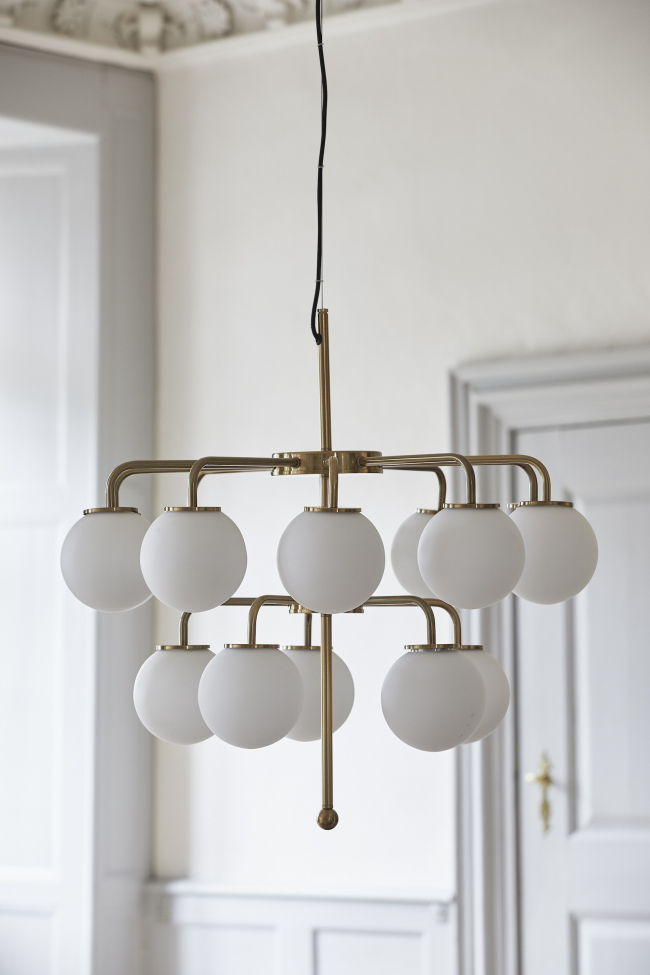 Taklampe 'Paloma' - Hvit/Messing