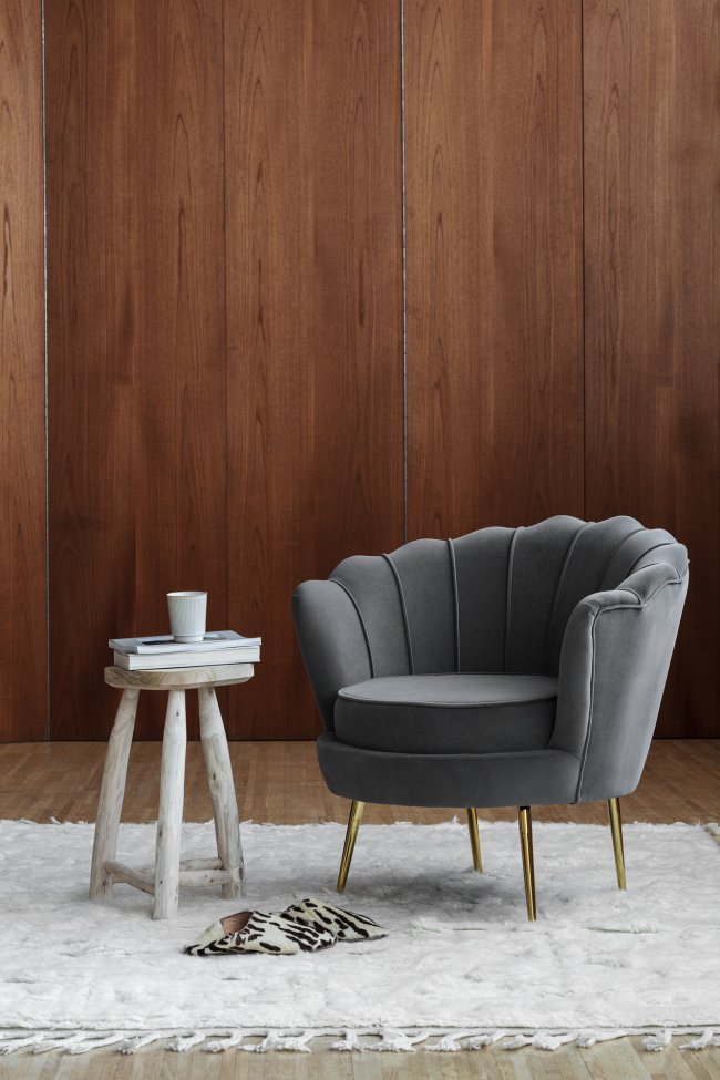 Lenestol 'Snäcka' - Grå