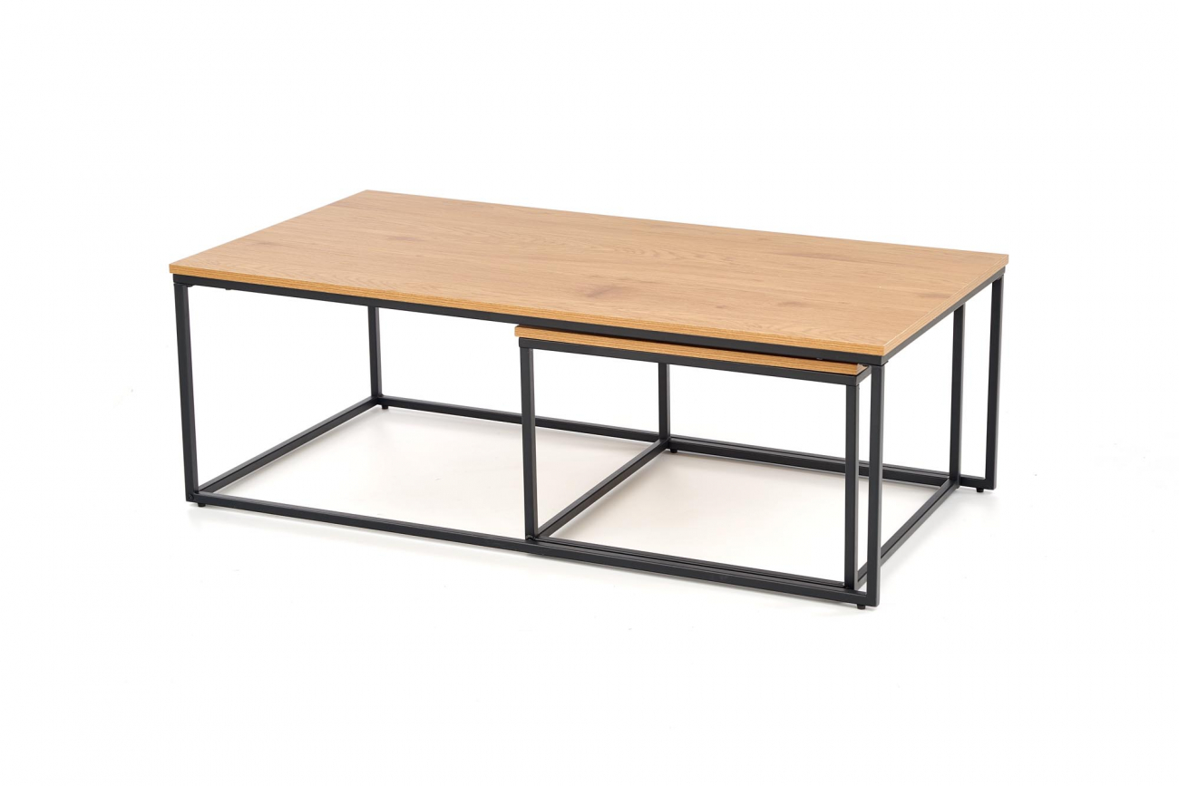 Salongbord 'Hejde' - Eik/Svart