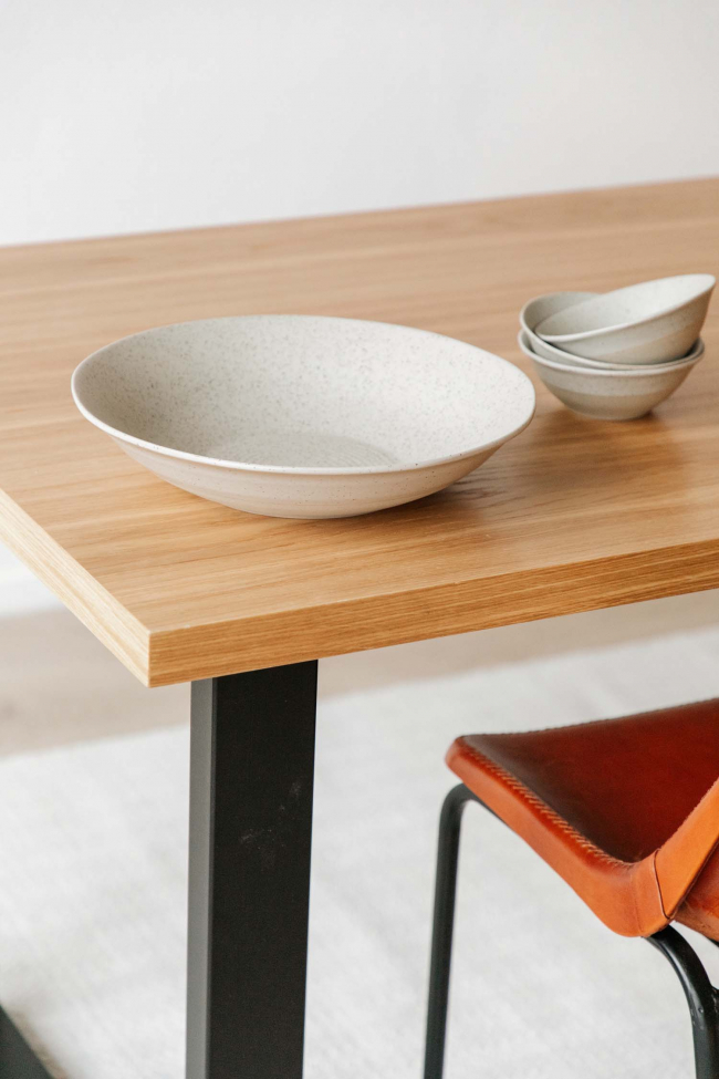 Spisebord 'Radus' 140x85cm - Eik/Svart