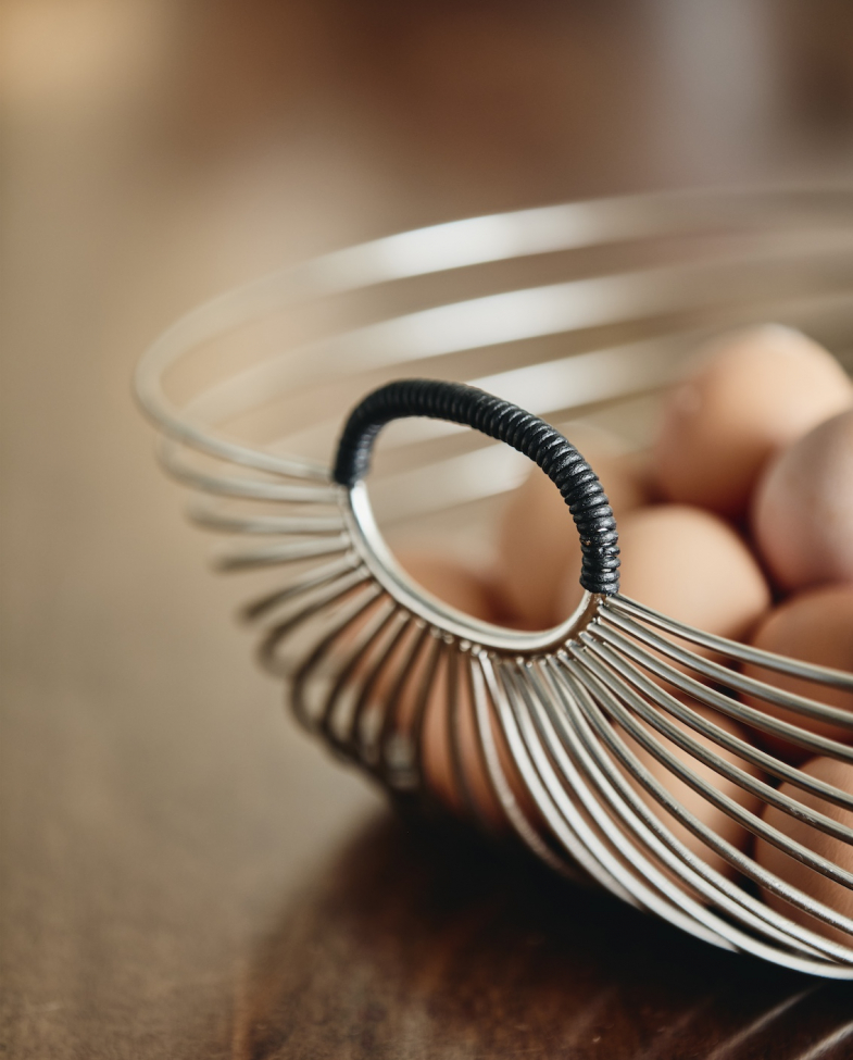 Fruktkurv 'Jaipur' - Sølv/Sort