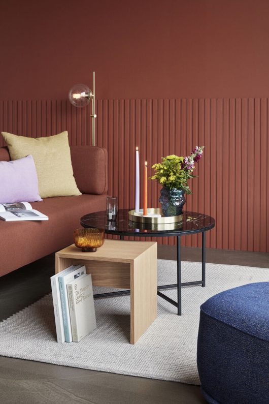 Rundt bord 'Norm' - Metall/Glass ÿ57cm