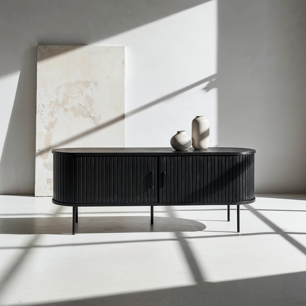 Tv-benk  'Holmvik' - Svart