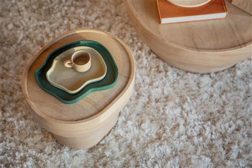 Sidebord 'Noble' Oval - Beige