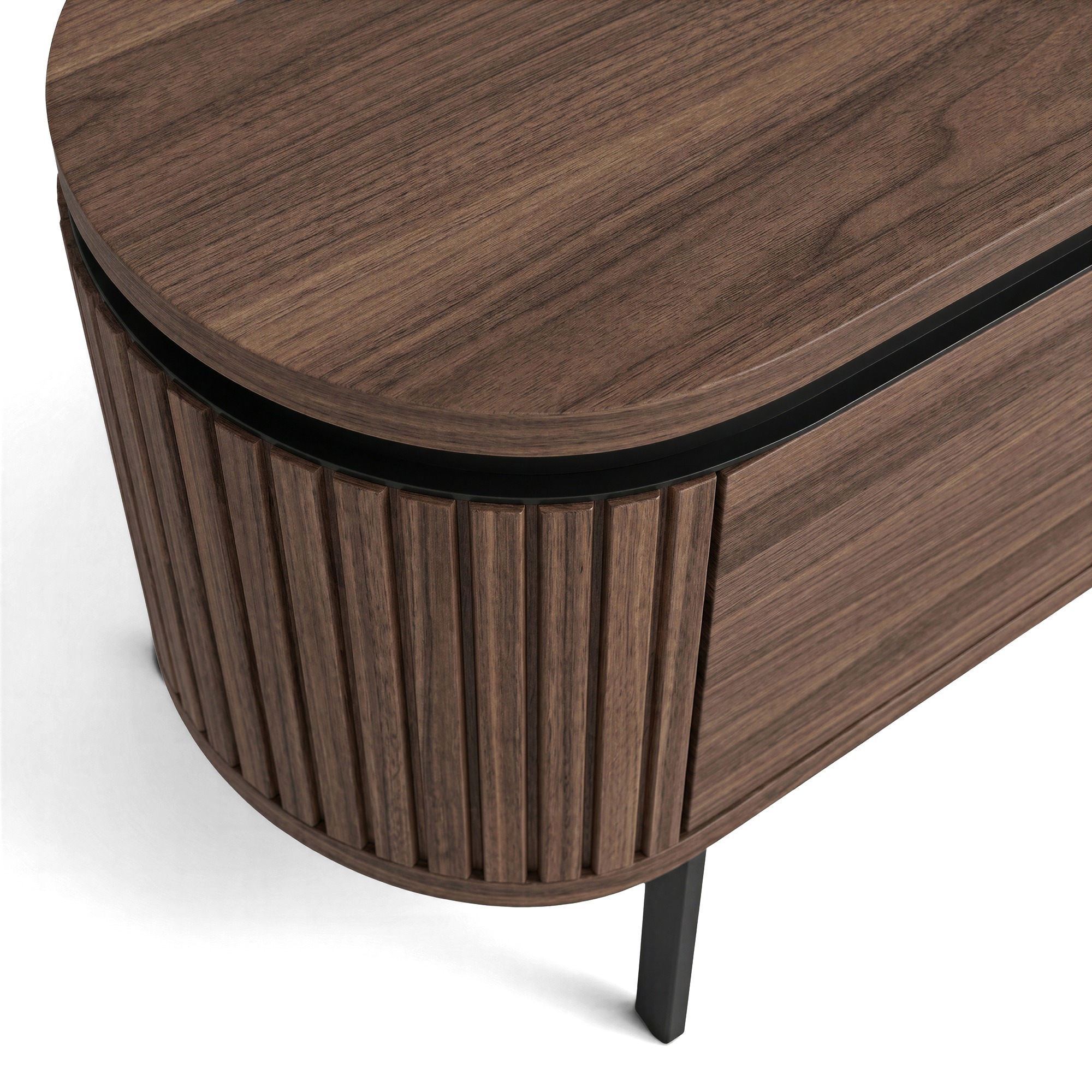 Sideboard 'Kärra' - Valnøtt/Sort