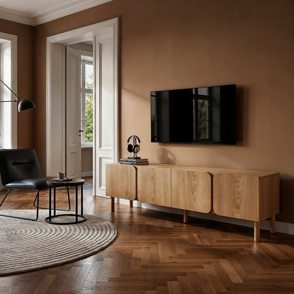 Tv-benk 'Lövhamn' L- Natur