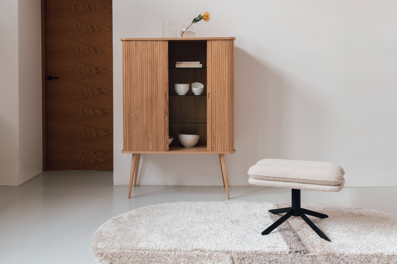 Fotskammel 'Tyler' - Off-white