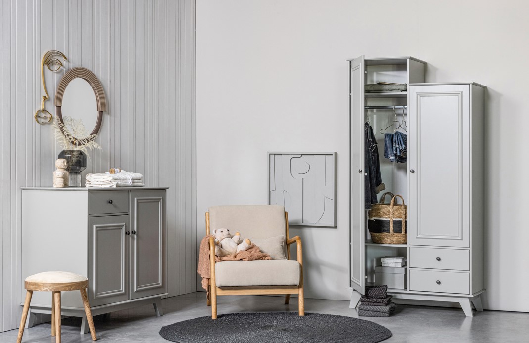 Garderobe 'Lily' - Grå