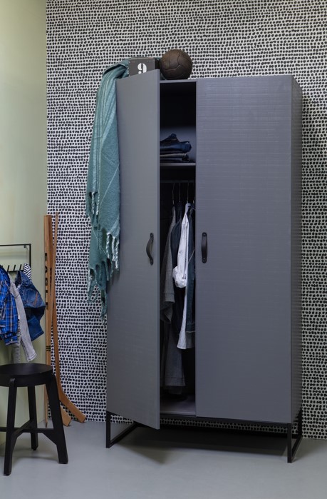 Garderobe 'Morris' - Grå