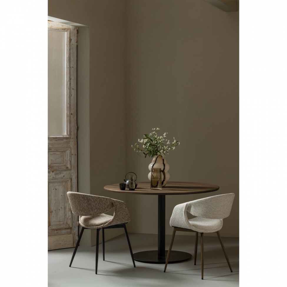 Spisestuestol 'Yossi' - Beige/Sort