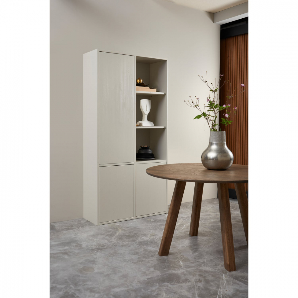 Spisebord 'Tablo' 120cm rundt - Mørkebrunt