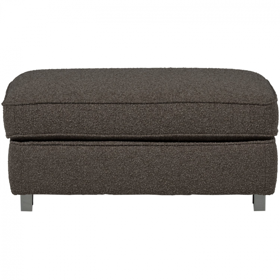Fotskammel 'Lazy' - Grå bouclé