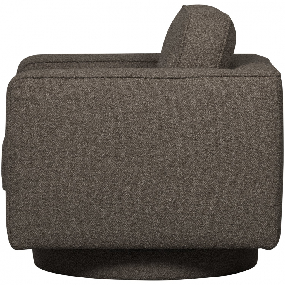 Dreibar lenestol 'Lazy' - Grå bouclé